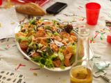Ensalada de salmón ahumado para Navidad