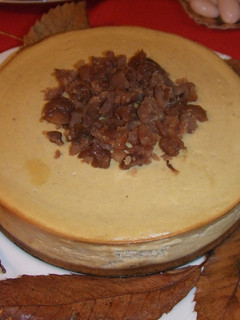 Una foto de Tarta de queso y marron glacé