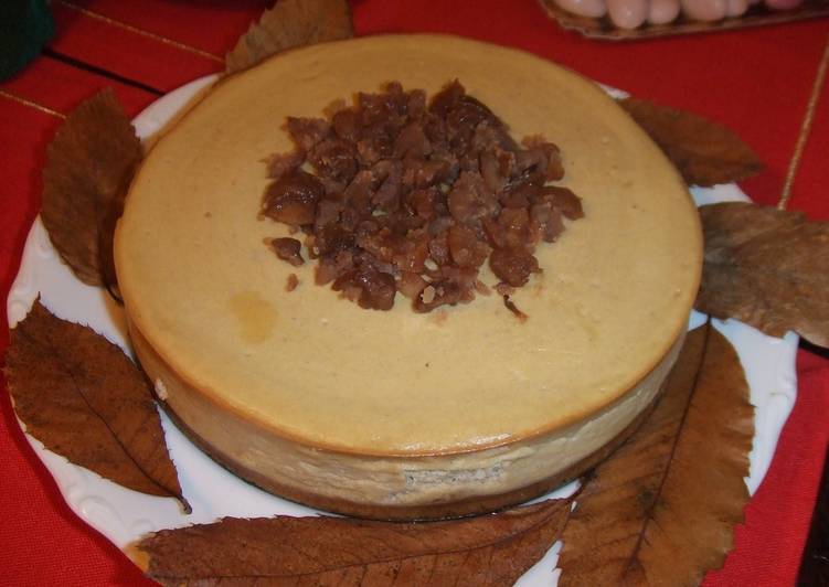 Tarta de queso y marron glacé para Navidad
