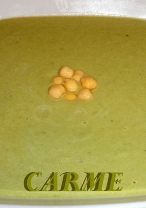 Una foto de Crema de judias y garbanzos
