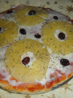 Una foto de Pizza hawaiana especial