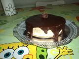 Tarta mousse de turrón y chocolate