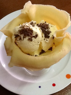 Una foto de Crep con helado