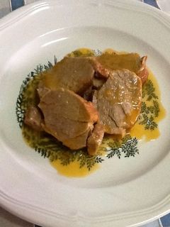 Una foto de Solomillo de cerdo en salsa de cítrícos