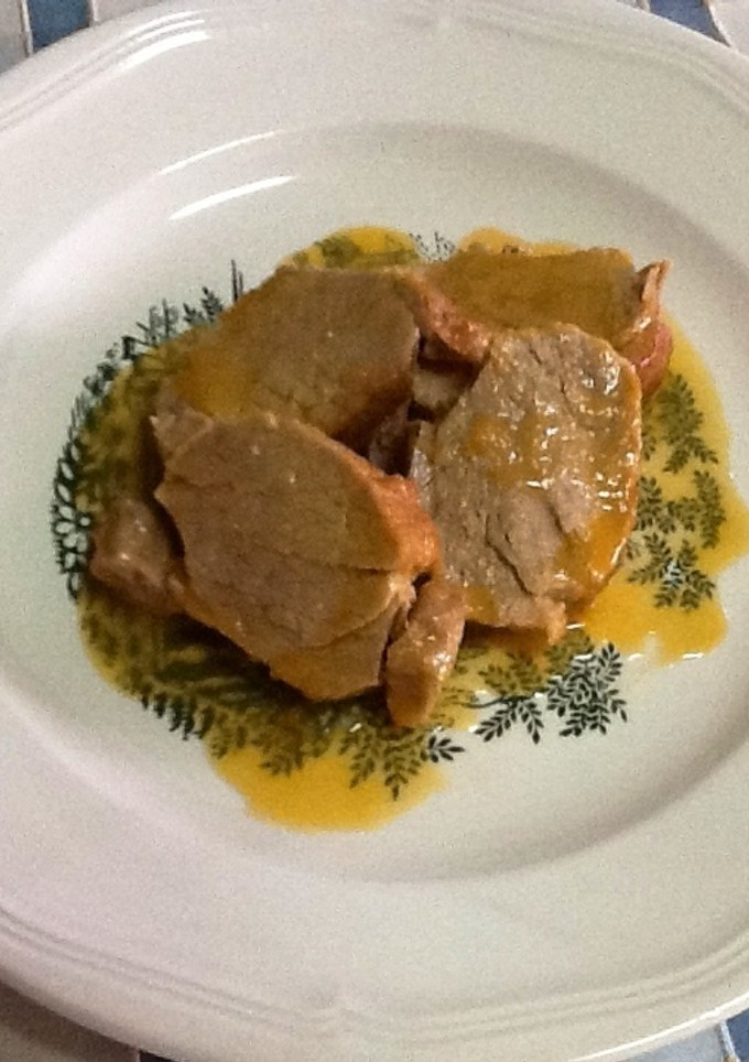 Una foto de Solomillo de cerdo en salsa de cítrícos