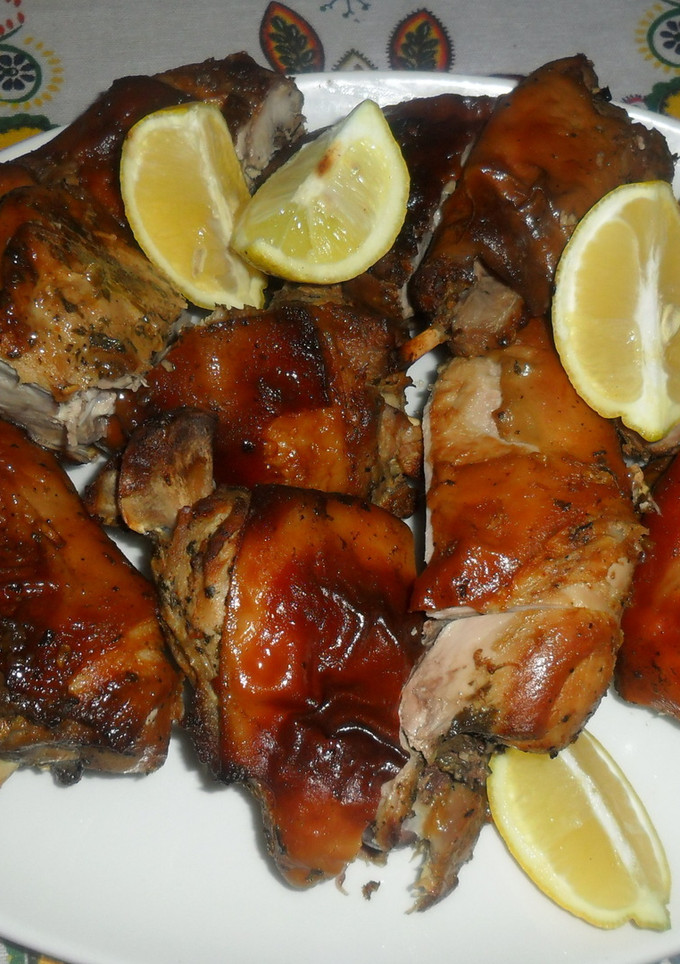 Una foto de Cochinillo asado fácil