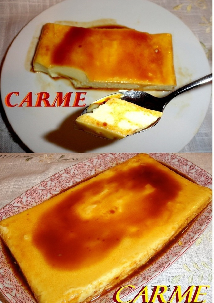 Una foto de Flan de limón sin huevo