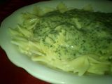 Pasta en salsa liviana de espinacas