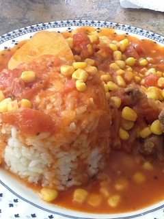 Una foto de Tomaticán con arroz