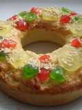 Roscón de Reyes con masa de coca boba