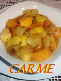 Una foto de Ensalada tibia de frutas especiadas
