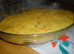 Una foto de Patatas y verduras al gratén
