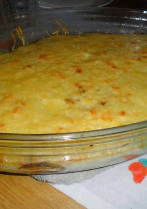 Una foto de Patatas y verduras al gratén