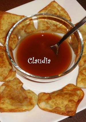Una foto de Wonton sin gluten