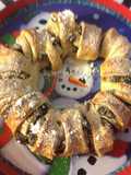 Rosca de hojaldre dulce