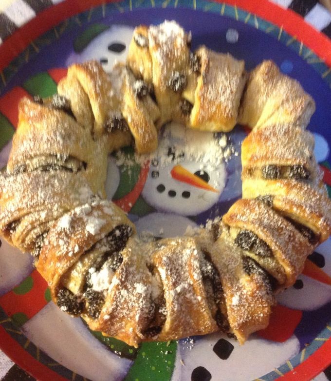 Una foto de Rosca de hojaldre dulce