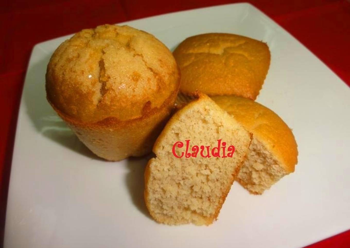 Magdalenas de arroz y manzana