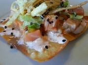 Una foto de guiso de salmon