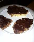 Pan marmoleado con cobertura de chocolate