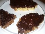 Pan marmoleado con cobertura de chocolate