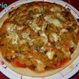 Pizza de calabacín y champiñones