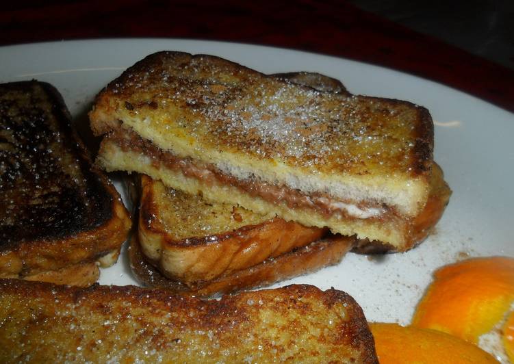 French toast de crema de chocolate y avellanas