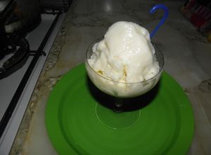Una foto de Helado de queso Cuartirolo
