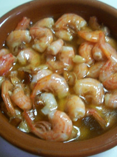 Una foto de Camarones picantes al vino del campo de Cartagena