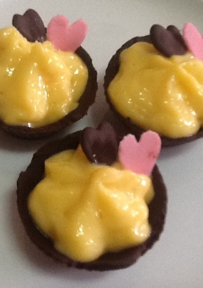 Una foto de Vasitos de chocolate con crema de naranja