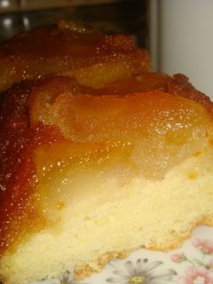 Una foto de Torta invertida de manzanas