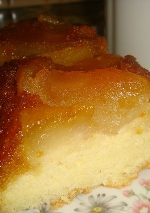 Una foto de Torta invertida de manzanas
