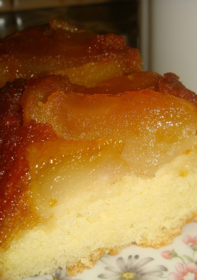 Una foto de Torta invertida de manzanas