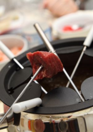 Una foto de Fondue de carne