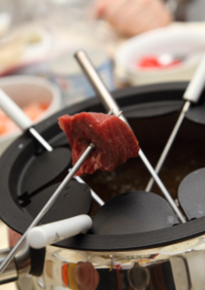 Una foto de Fondue de carne