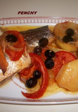 Una foto de Asado de mújol típico de Grecia