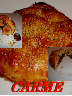 Una foto de Empanadas de hojaldre de champiñones, langostinos y queso