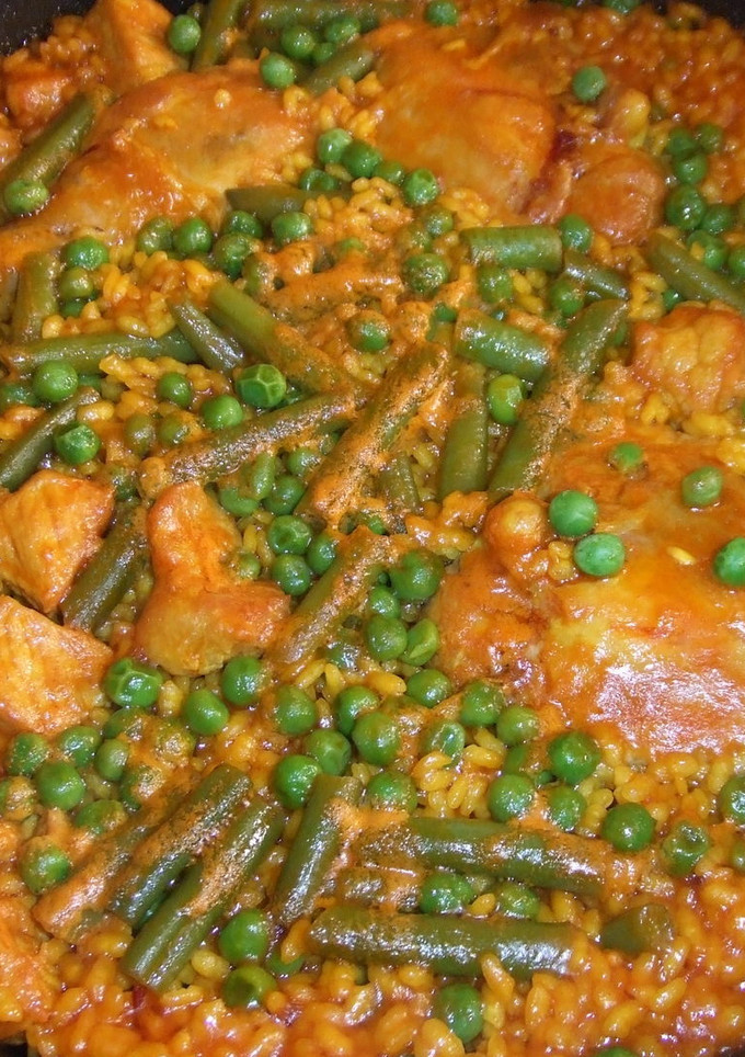 Una foto de Arroz con secreto ibérico y pollo