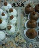 Bombones de brownie con Nutella blanca