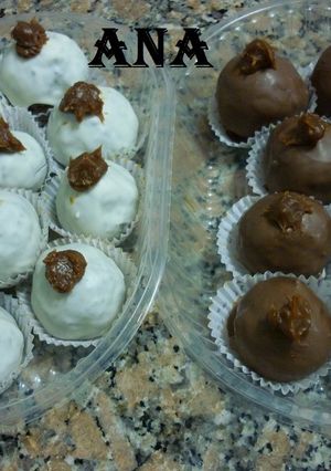 Una foto de Bombones de brownie con Nutella blanca