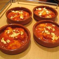 Una foto de Gratinado de langostinos o gambas
