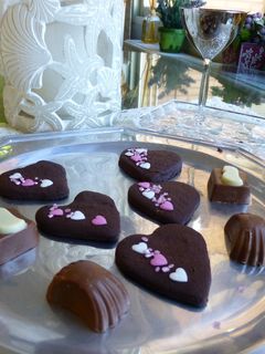 Una foto de Galletas corazón chocolate