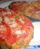 Berenjenas rellenas de champiñones frescos