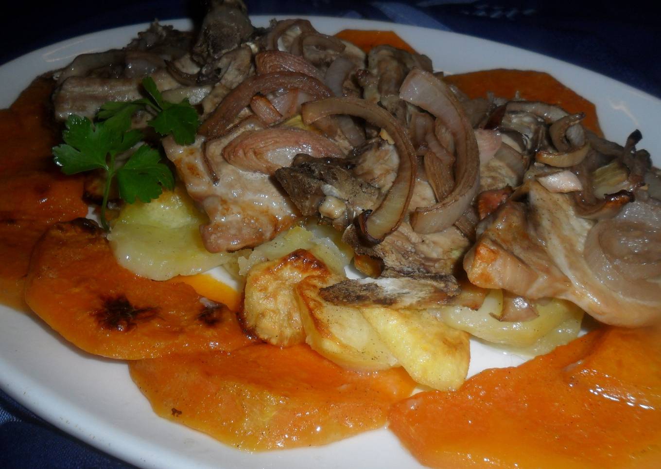 Costeletas de cerdo al vinagre de Módena<br />
