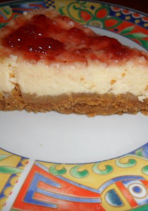 Una foto de Tarta de queso fácil en microondas