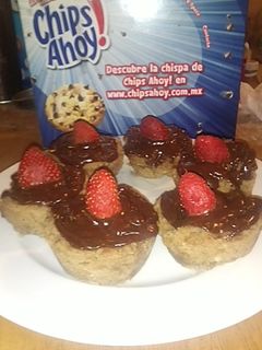 Una foto de Cupcakes de chocolate con ganache de chocolate