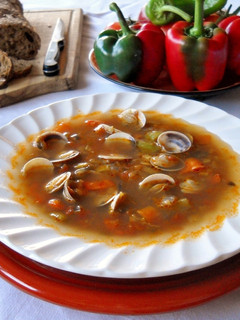 Una foto de Sopa de pimientos