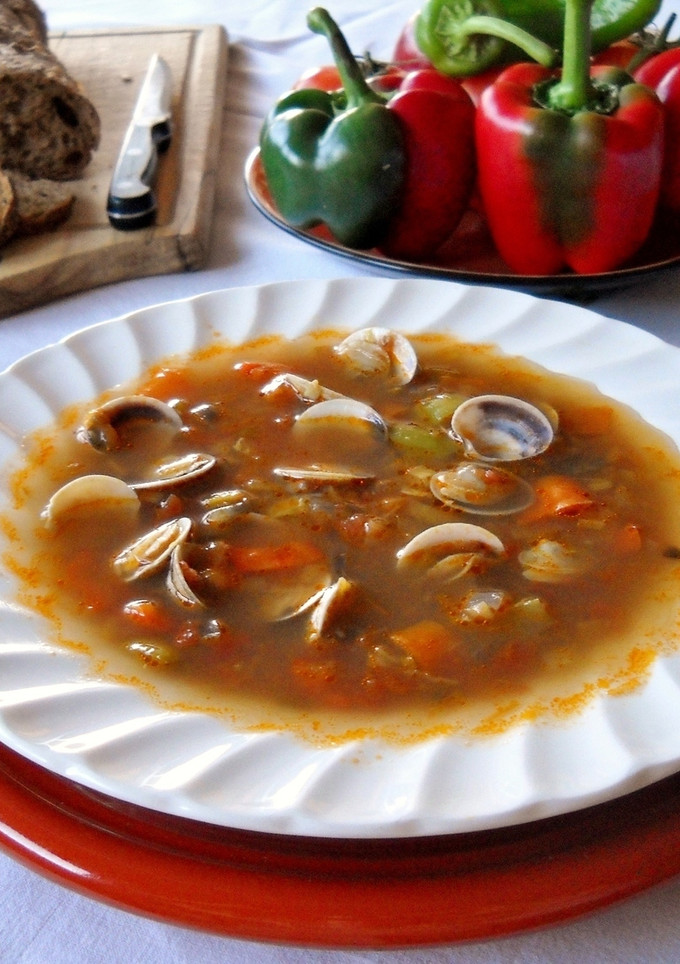 Una foto de Sopa de pimientos