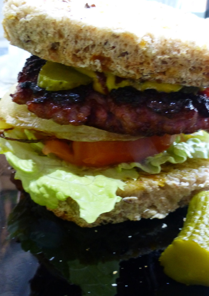 Una foto de Hamburguesa de carne picada de buey