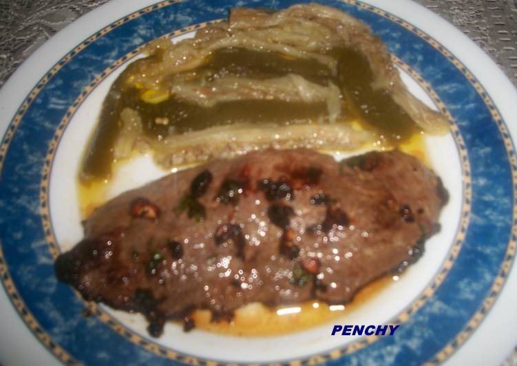 Filete de ternera con verduras asadas