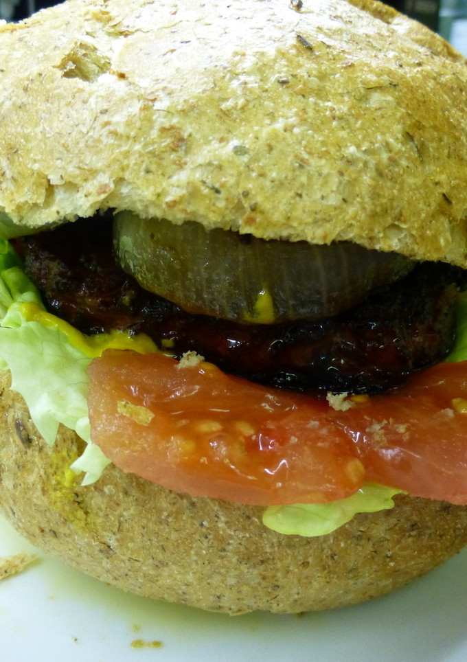Una foto de Hamburguesa de carne de buey adobada